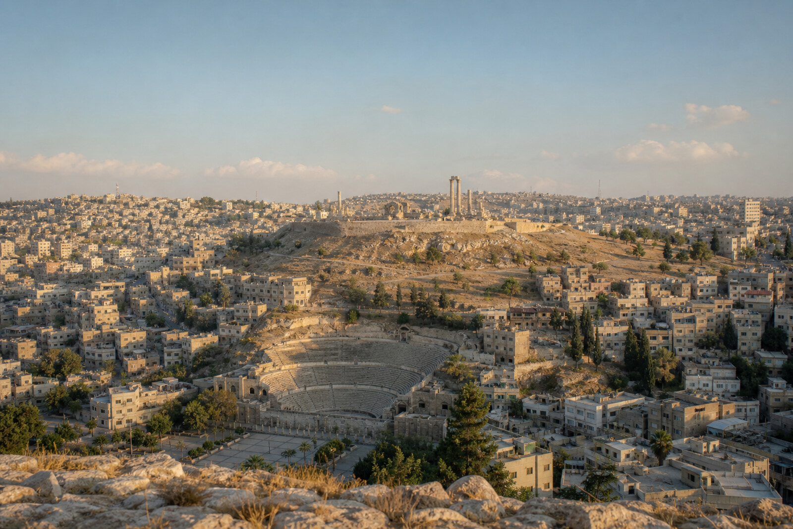 Editorial hero image generated for the city of Amman