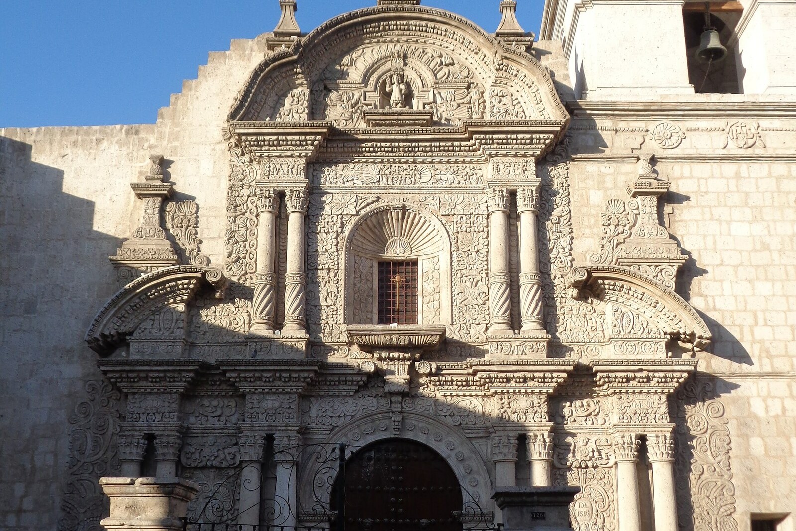 Carved portal of the Church of the Society of Jesus in Arequipa.