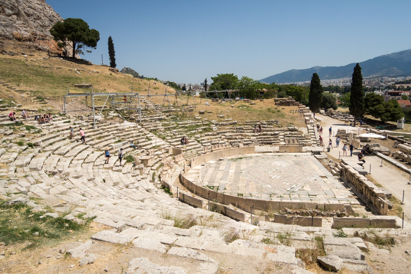 View of the South Slope of the Acropolis and the Theatre of Dionysus below the rock