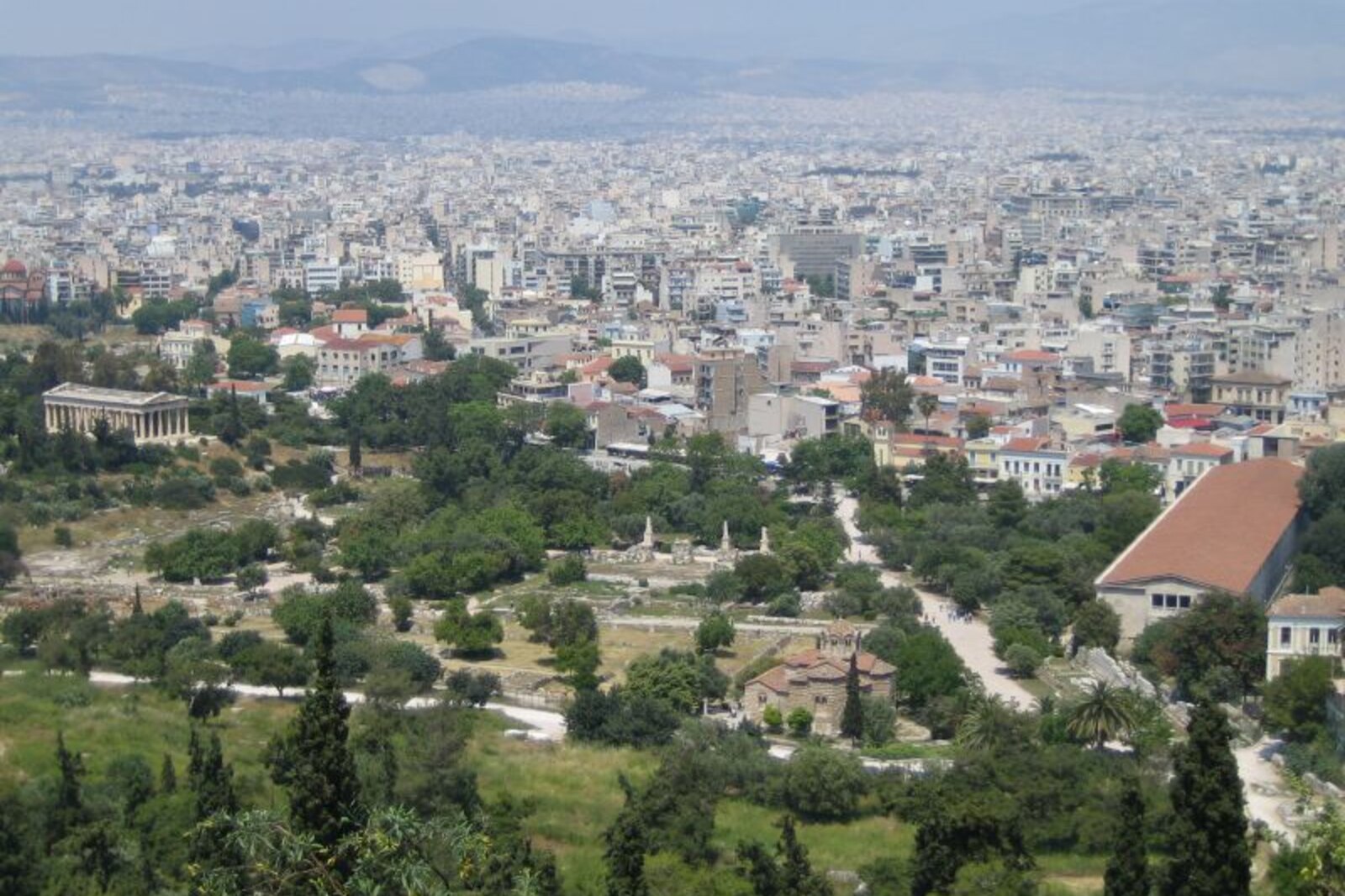 The Ancient Agora of Athens with a view of the Acropolis