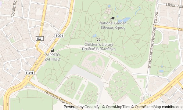 Walk map: State and Olympic Athens