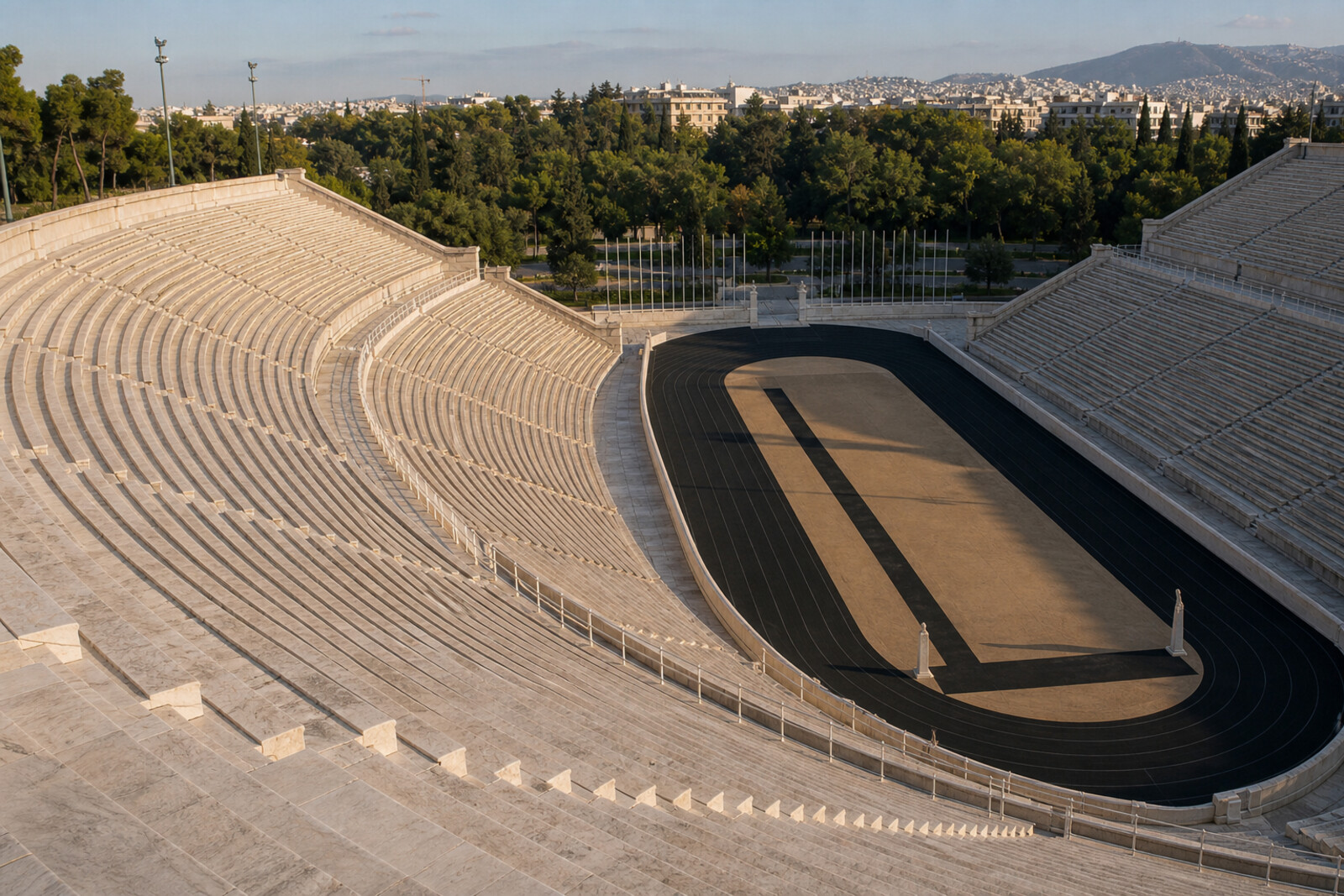 Route cover: Syntagma Square, National Garden of Athens, Temple of Olympian Zeus, and the white stadium.