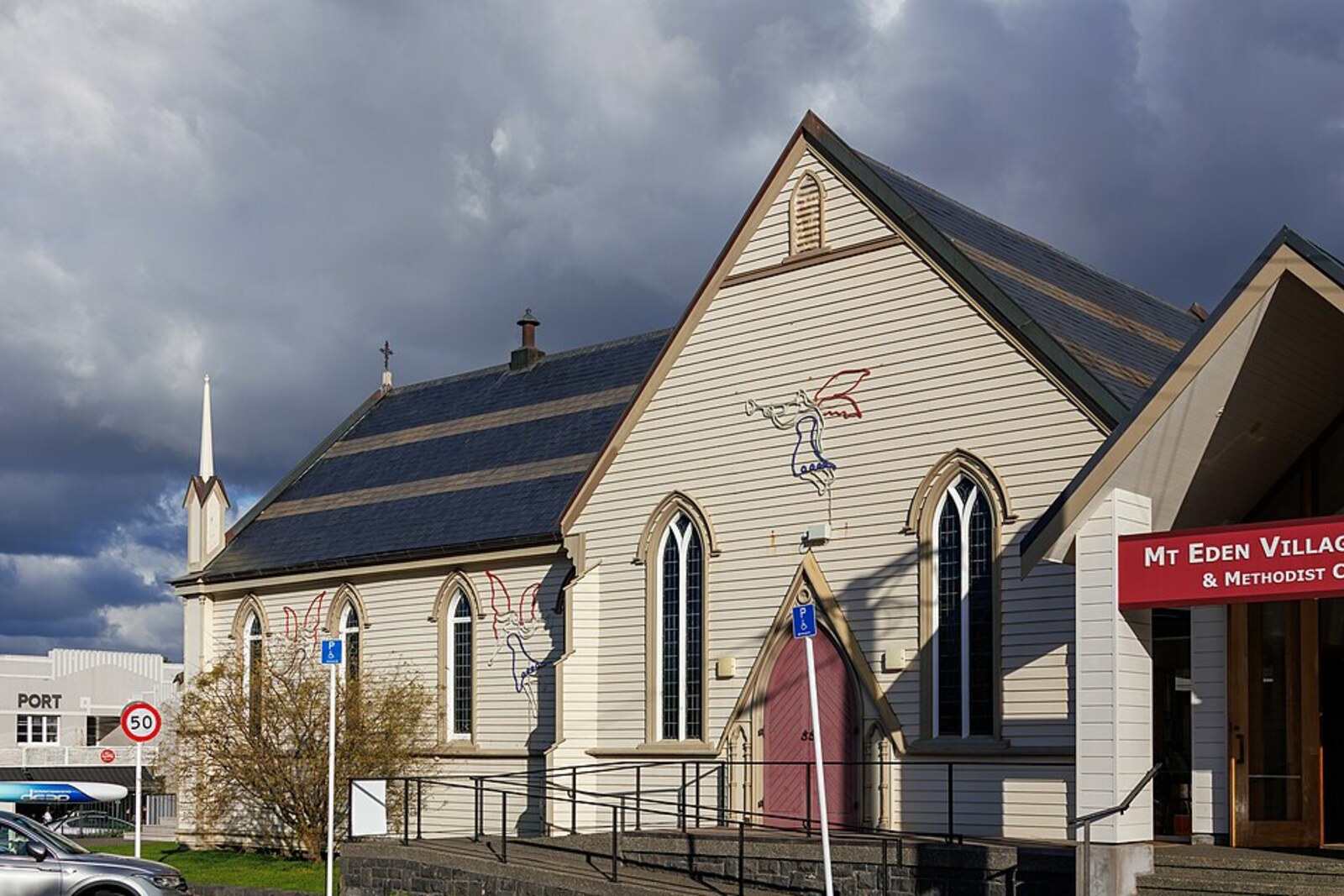 Mount Eden Methodist Church from the left