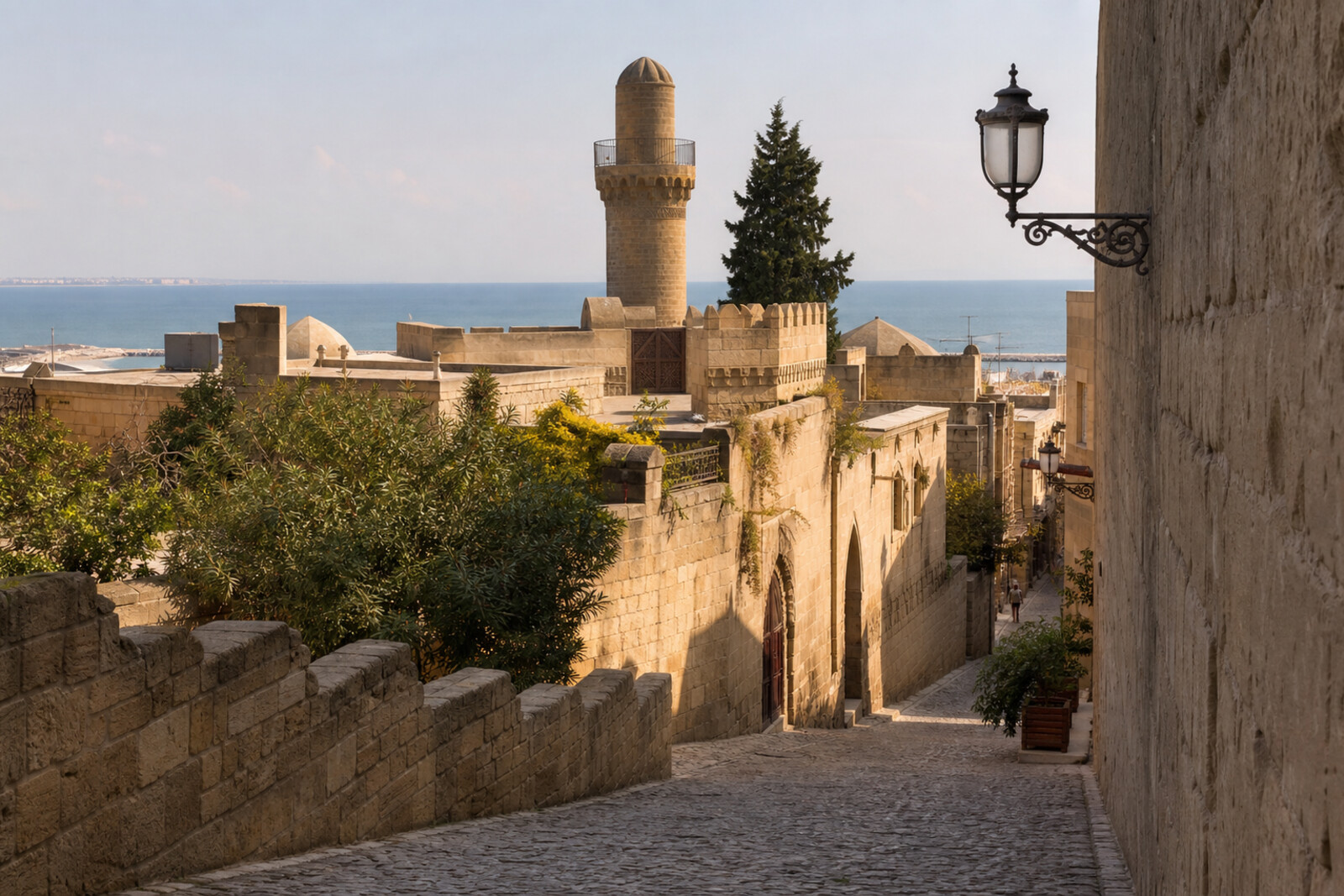 Editorial hero image generated for the city of Baku