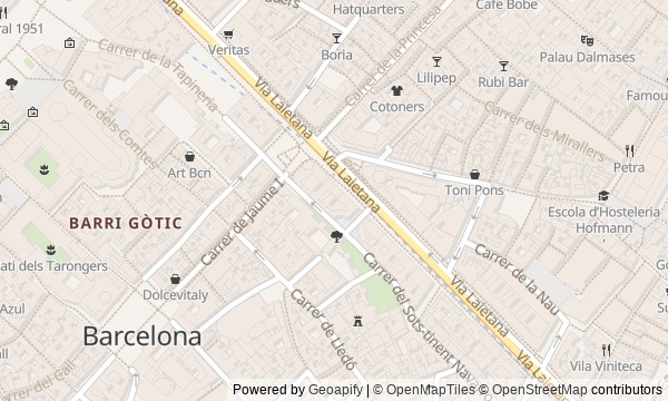Walk map: Barcelona's Old City: From Barcino to La Ribera