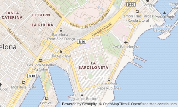 Walk map: Barcelona’s Shore: the Old Port and Olympic Districts