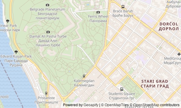 Walk map: Old Belgrade: the City, the Fortress, and Two Rivers