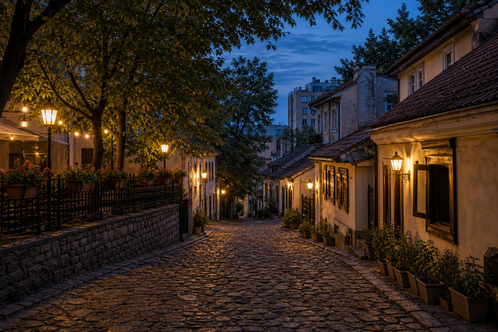 The mix of Skadarlija’s cobbled bohemian street and Dorćol’s quiet waterfront at dusk
