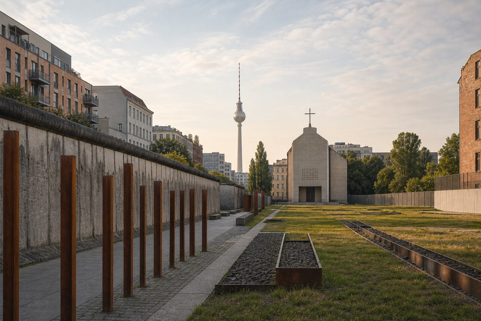 Route cover: Bernauer Straße, Berlin Wall Memorial, Window of Remembrance, and Mauerpark.
