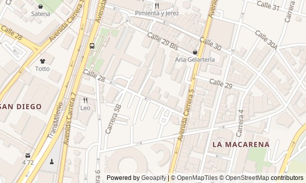 Walk map: Central Bogotá: museums, La Macarena, and La Perseverancia