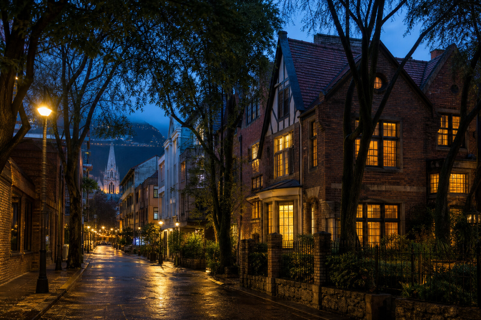 Route cover: Chapinero, the Church of Our Lady of Lourdes, Zona G, Wilborada 1047, and the houses of Quinta Camacho.