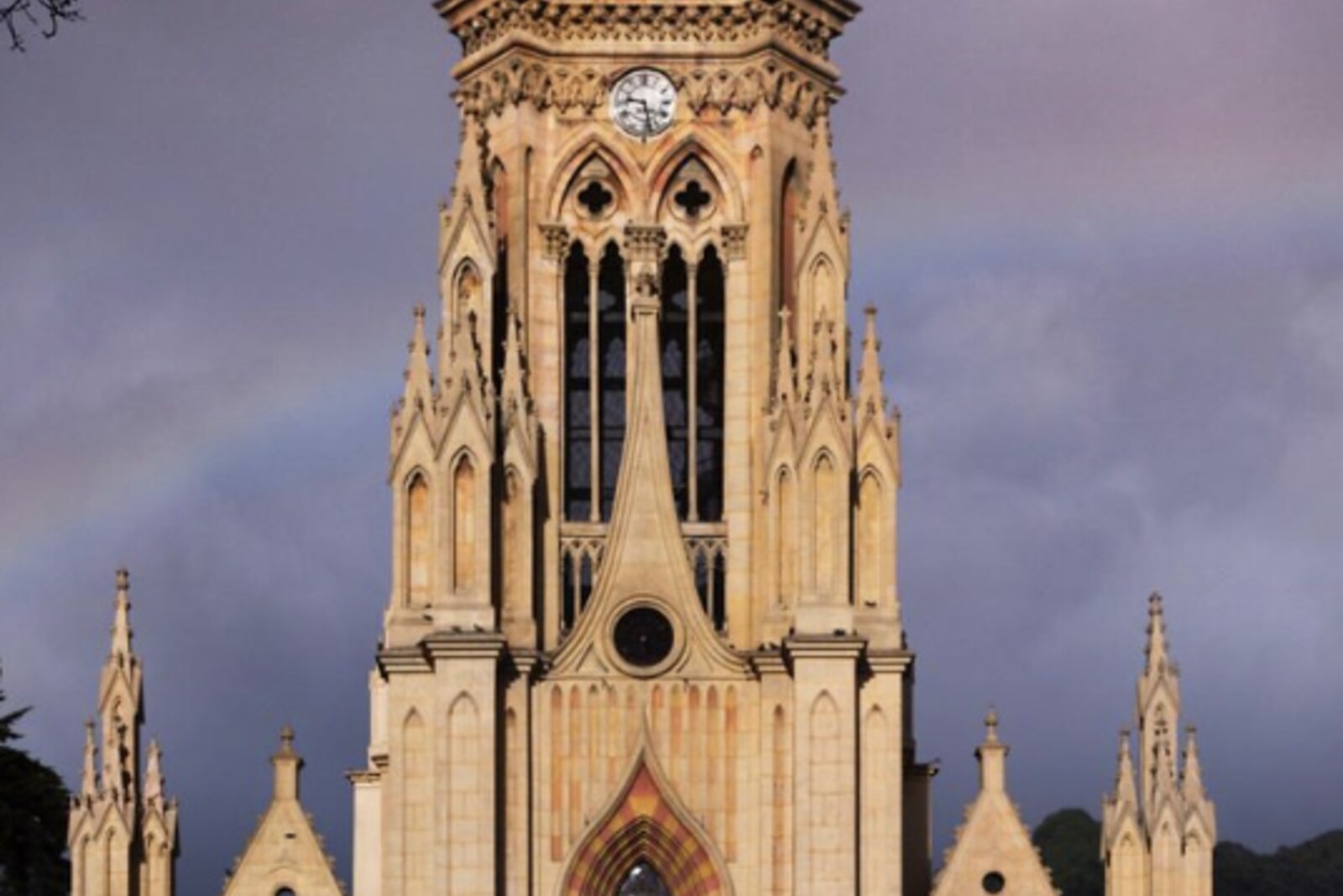 Façade of the Church of Our Lady of Lourdes in Chapinero, Bogotá.