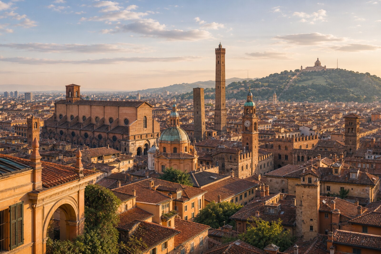 Editorial hero image generated for the city of Bologna
