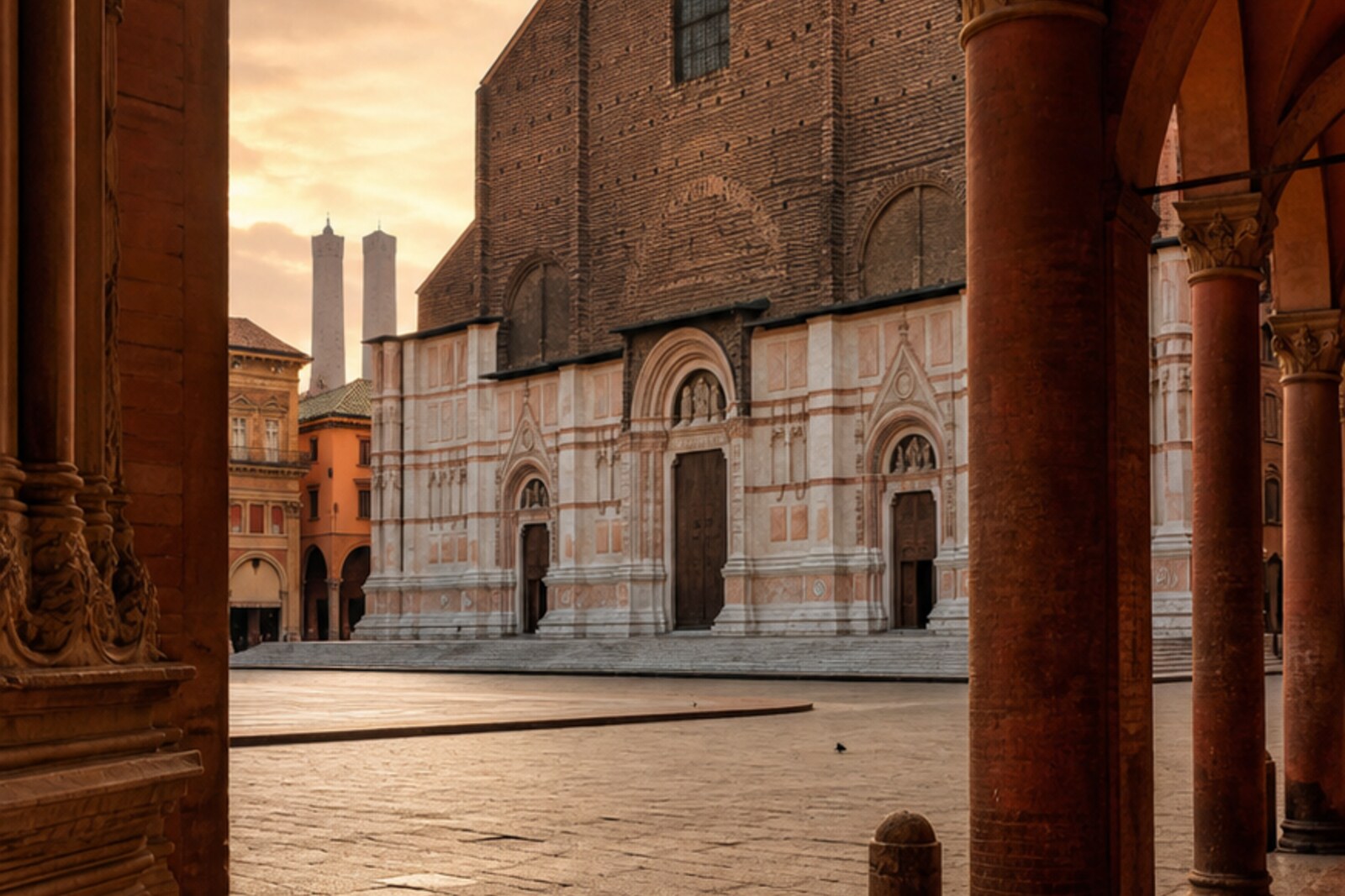 Generated cover image for the “Piazza Maggiore and Santo Stefano” route