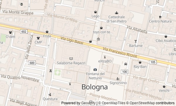 Walk map: Quadrilatero: Markets and Trading Streets
