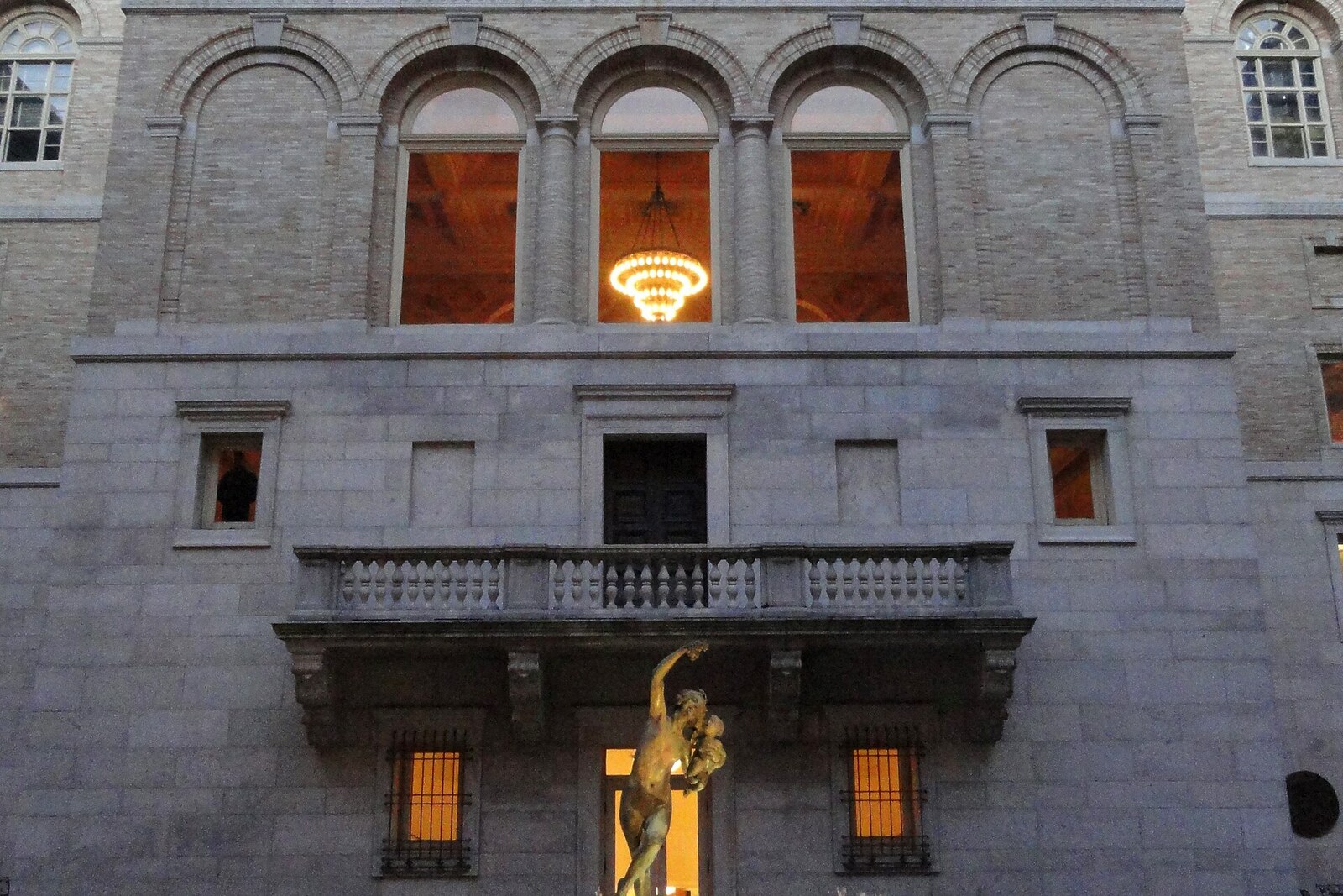 The courtyard inside the McKim Building of the Boston Public Library.