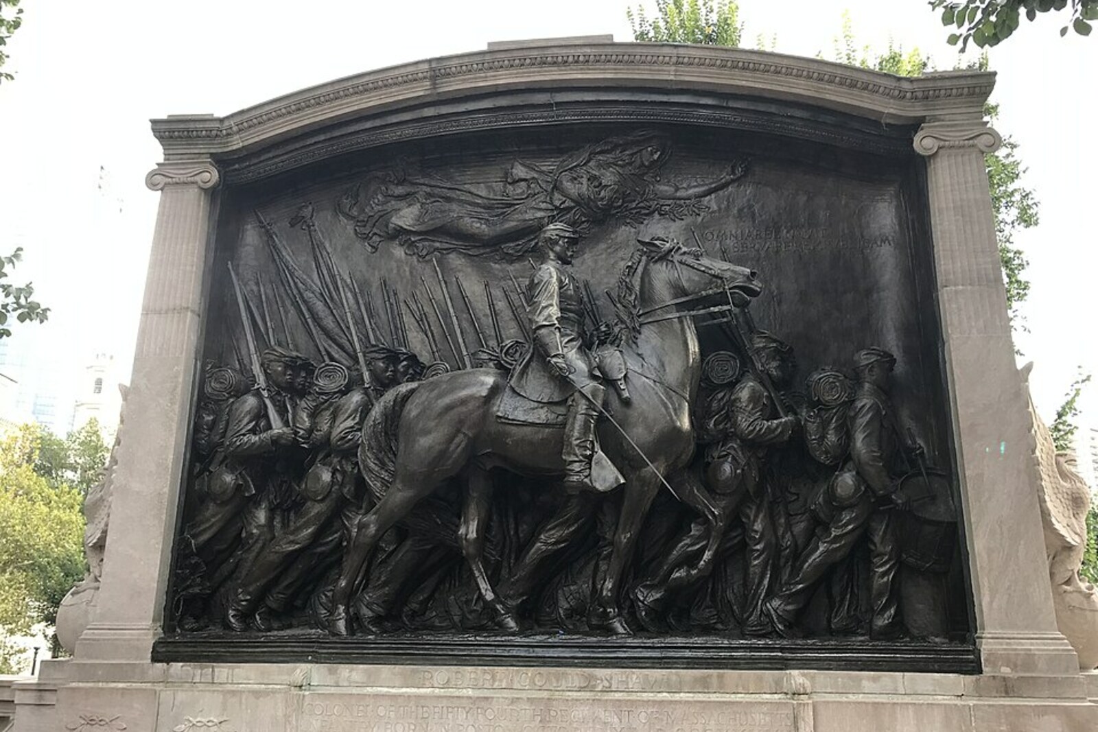 Robert Gould Shaw and the 54th Regiment Memorial by Boston Common