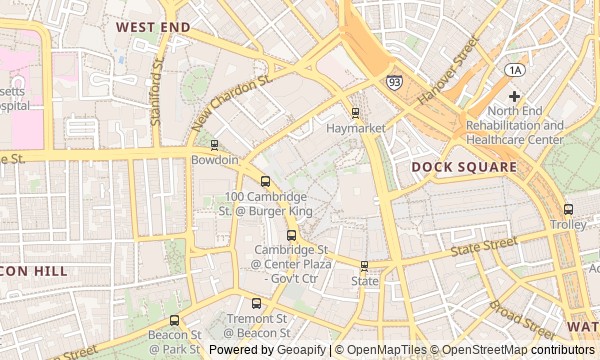 Walk map: Freedom Trail: Boston in Dispute with Power