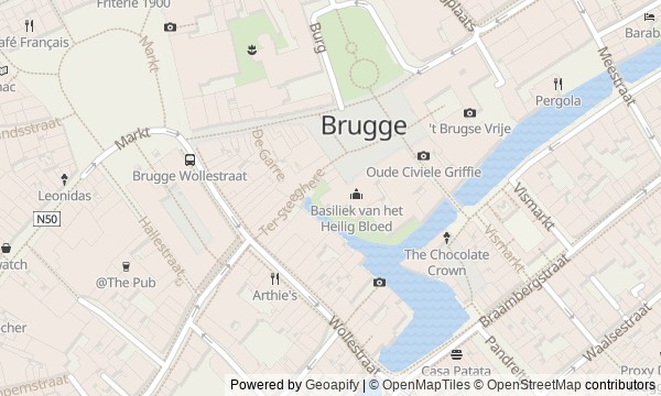 Walk map: From Market Square to the canals: who ruled Bruges