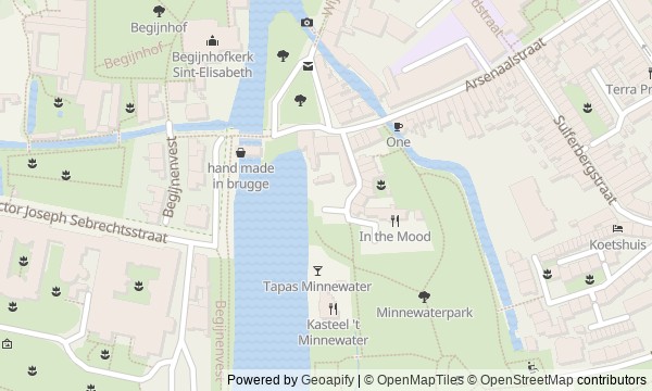 Walk map: Minnewater and the Beguinage: Quiet Bruges South