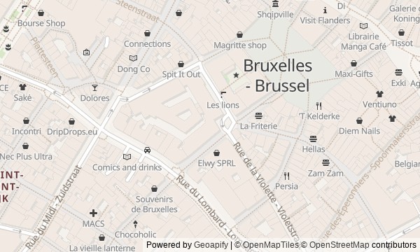 Walk map: Old Brussels: Grand-Place, the Brussels Stock Exchange, and Manneken Pis