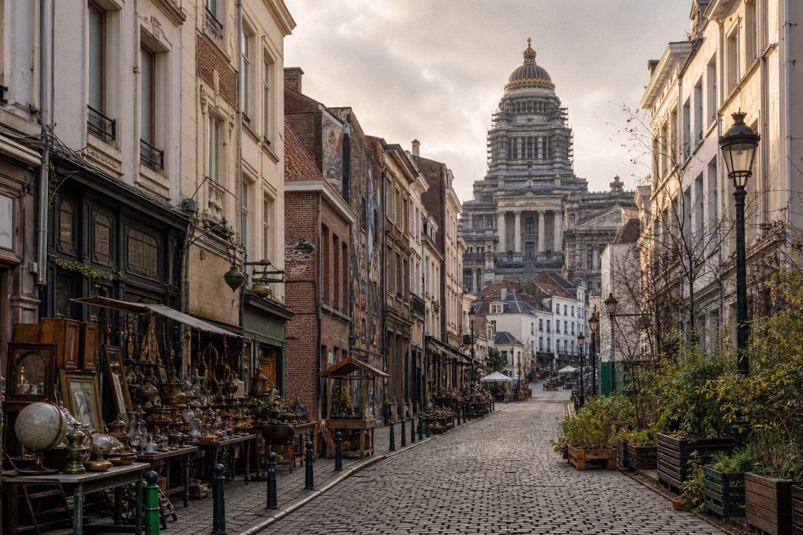 Generated editorial cover for the “brussels-sablon-marolles-justice” route