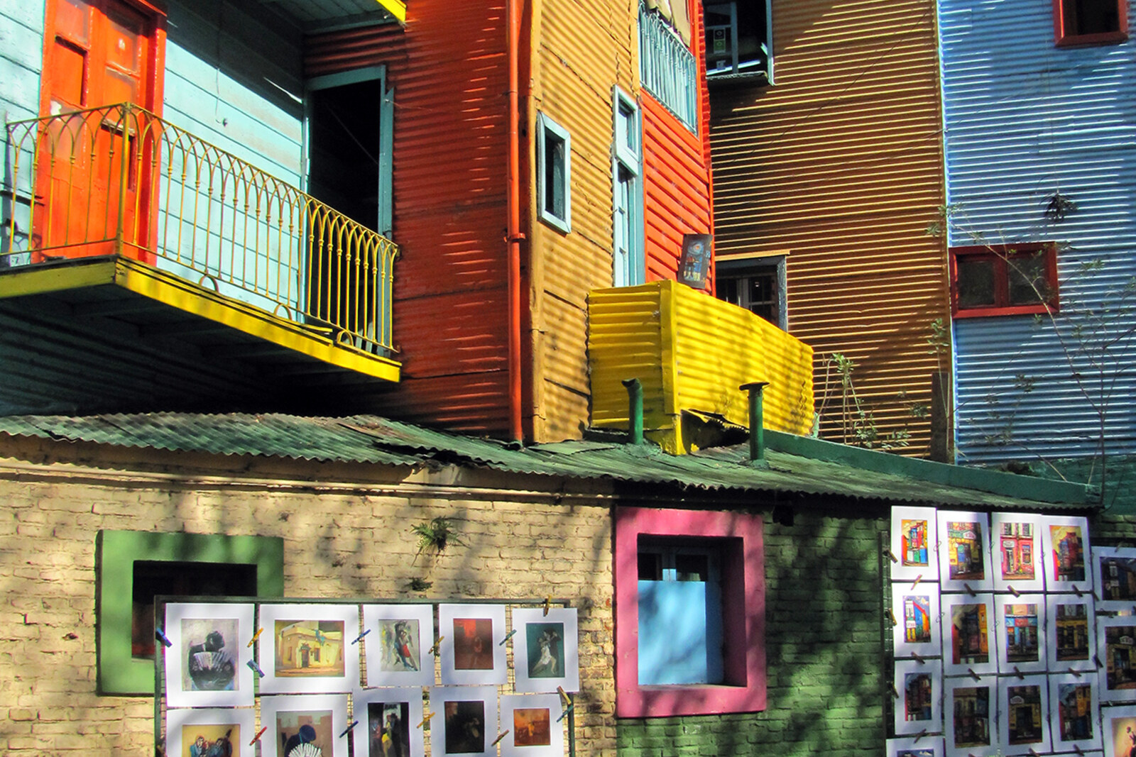 Colorful façades of Caminito in the La Boca neighborhood.