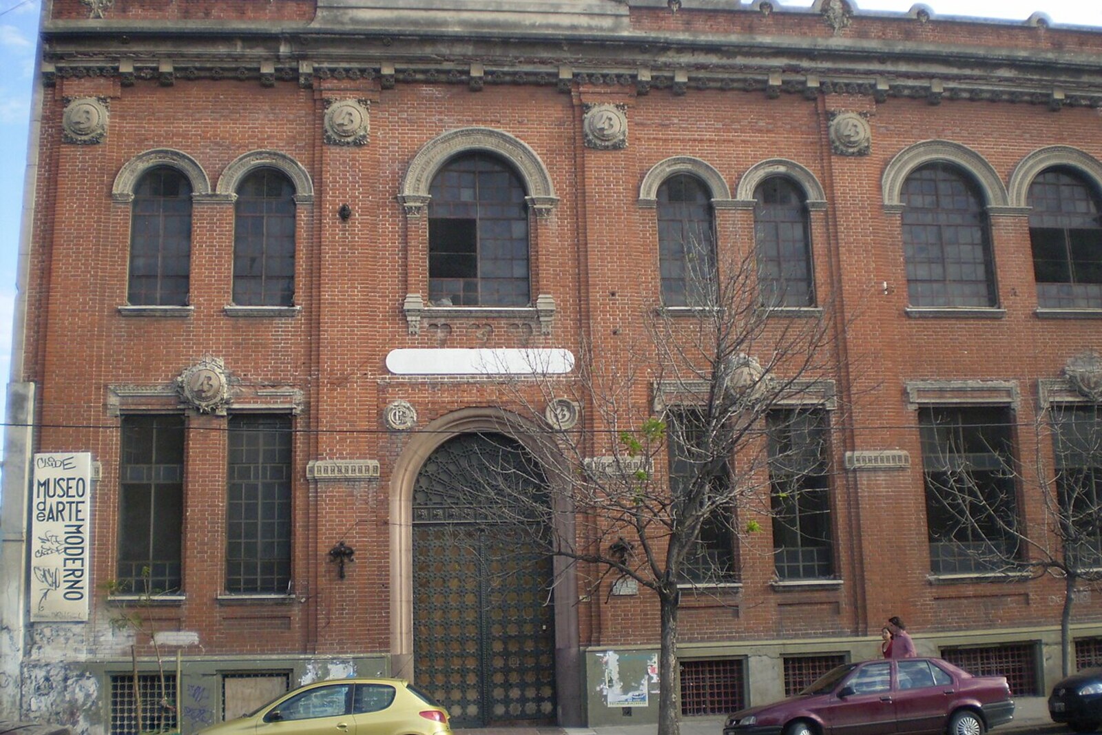 Red-brick facade of the Museum of Modern Art