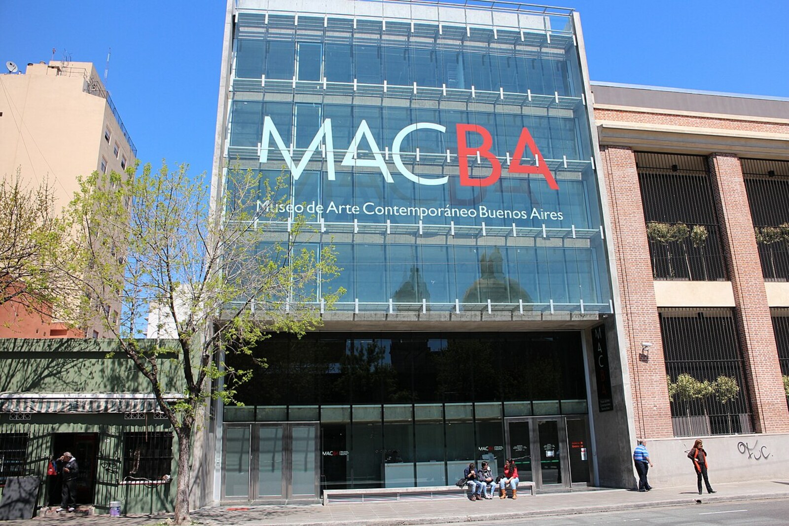 Glass facade of the Museum of Modern Art