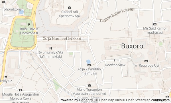 Walk map: Old Bukhara: Water, Trade, and Power