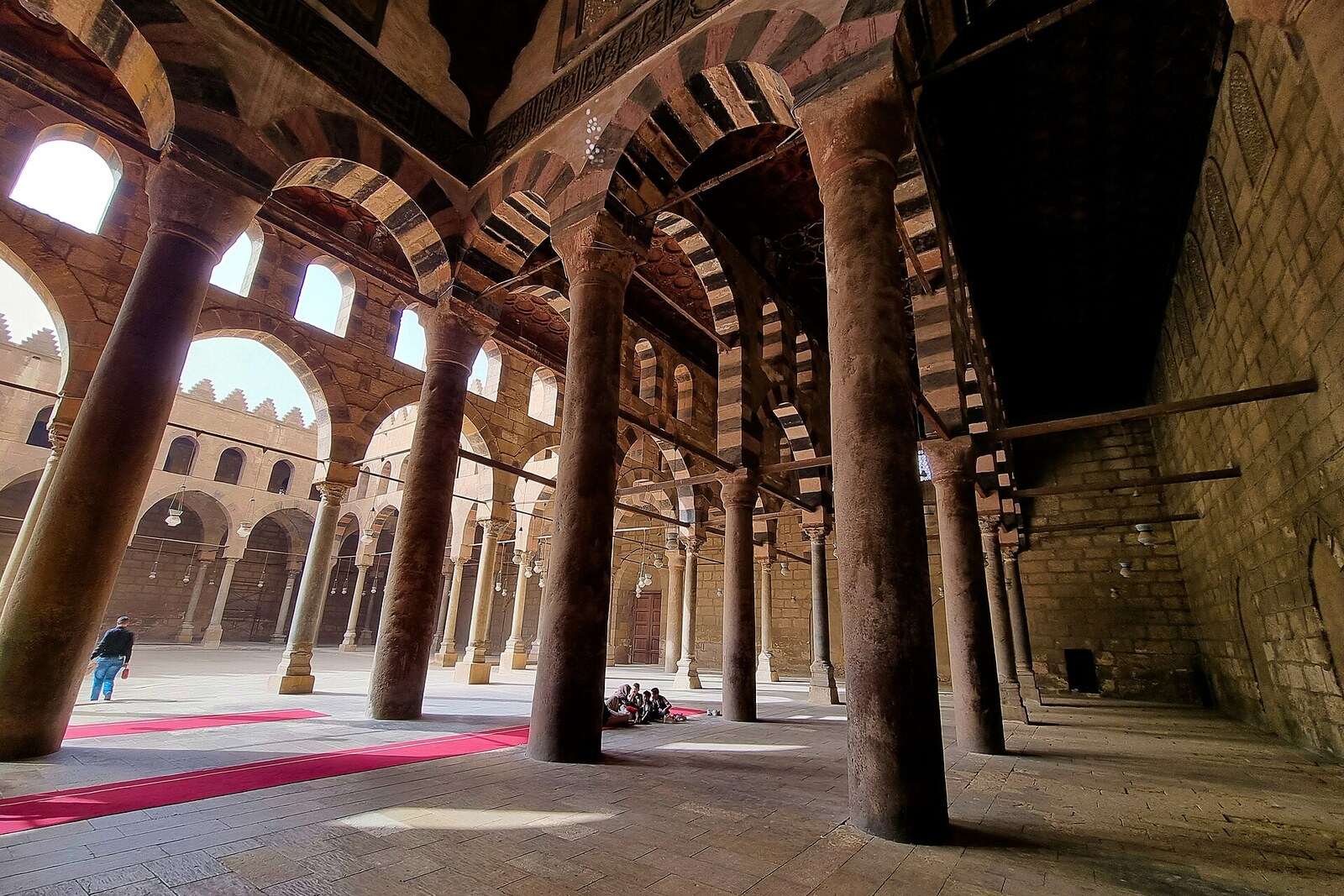 Courtyard and minarets of the Mosque of al-Nasir Muhammad inside the Citadel.