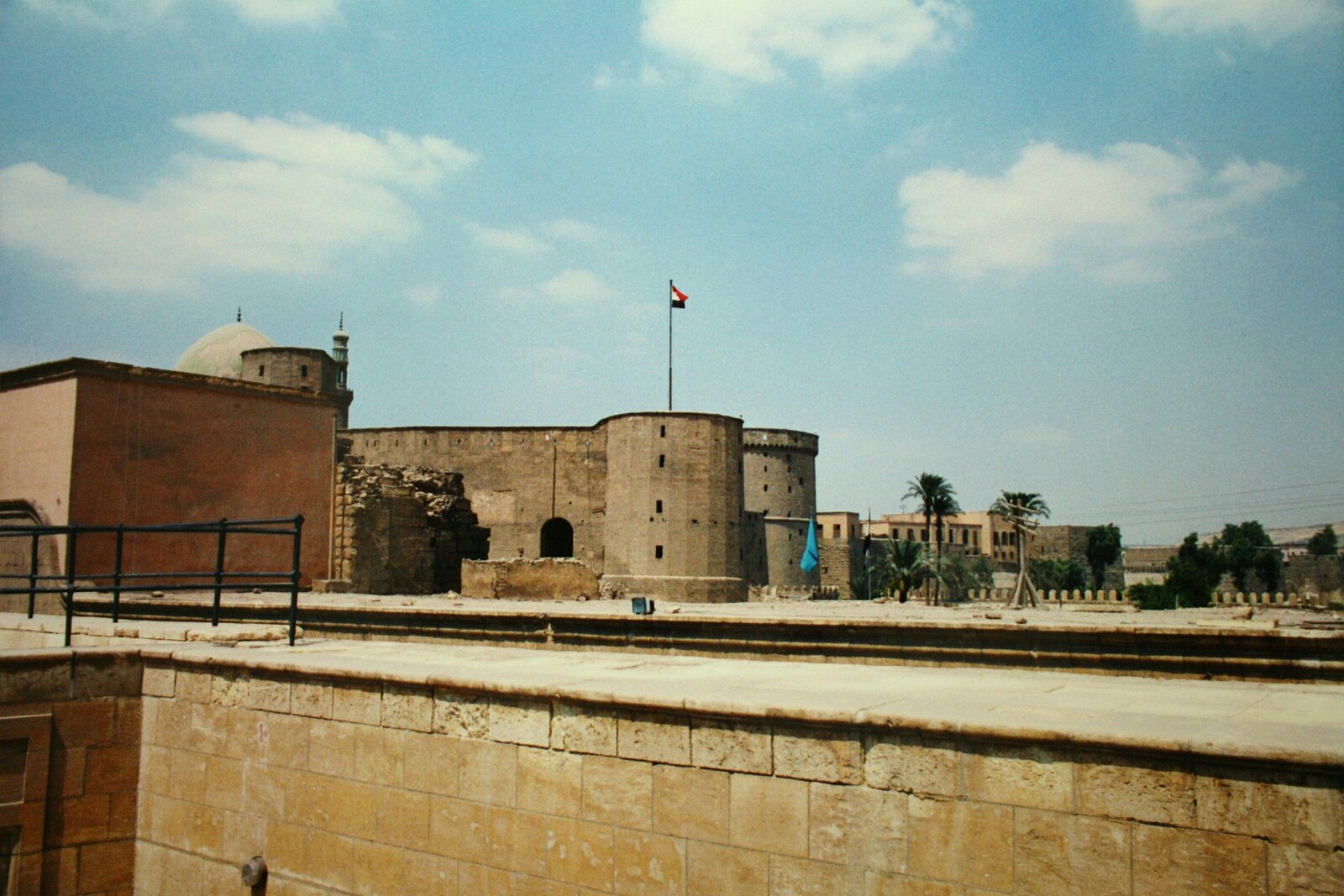 The southern gate of Bab al-Azab with massive wooden leaves.
