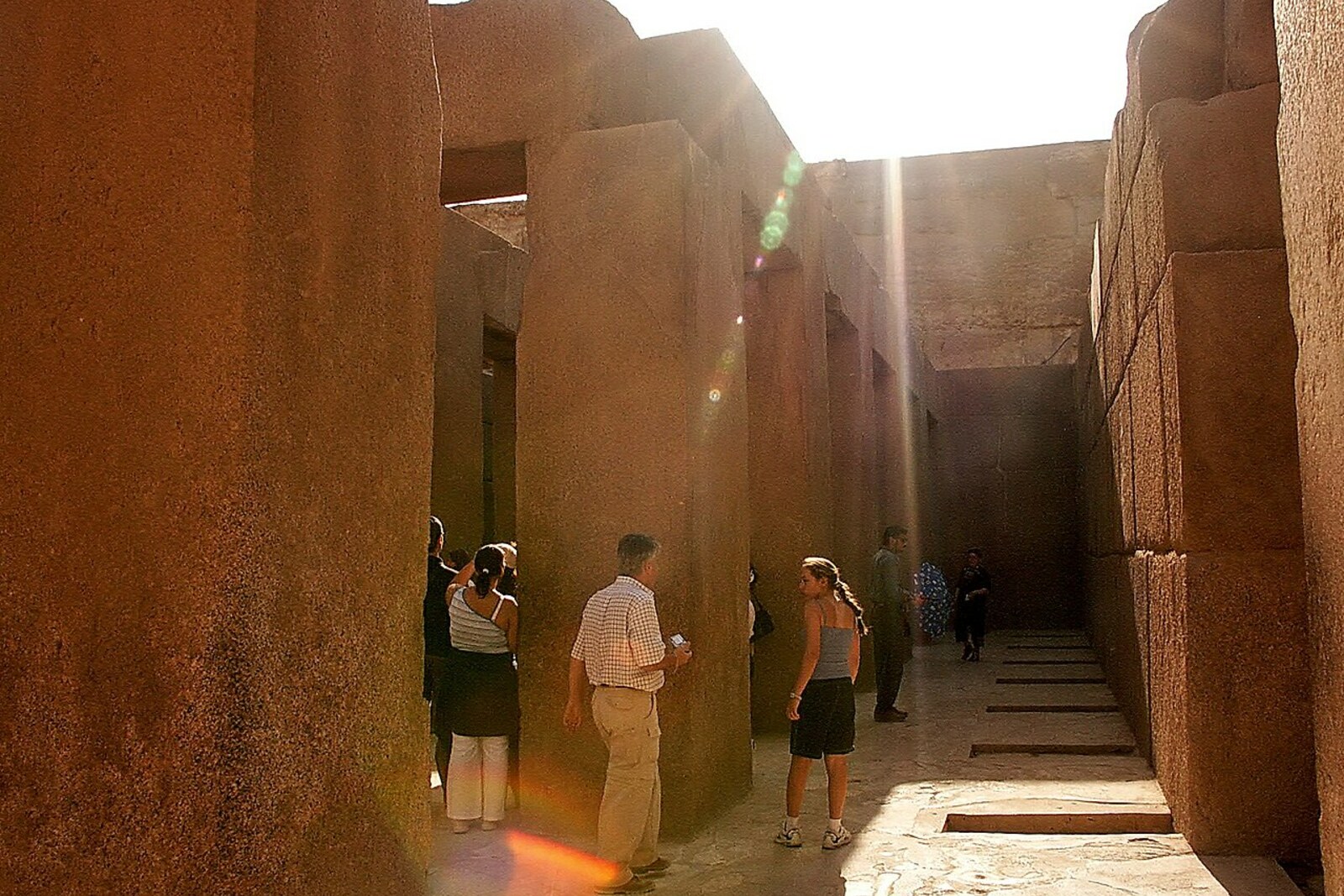 Valley Temple of Khafre with massive stone walls.