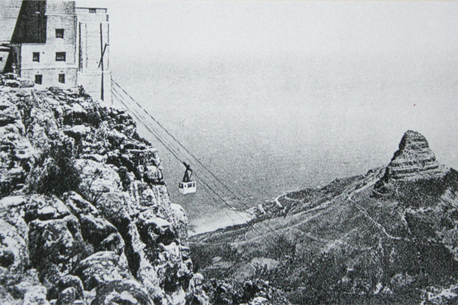 Old Table Mountain cableway; historical engineering context of Kasteelspoort.