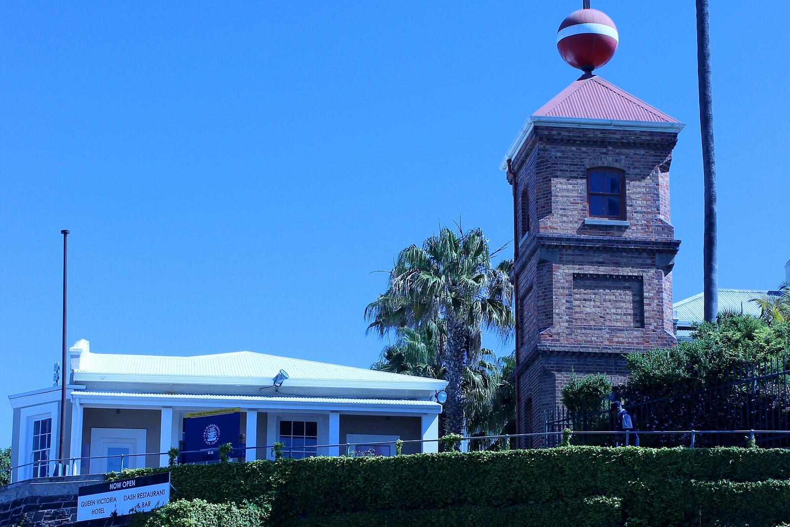 Time Ball Tower at the historic V&A Waterfront harbor.