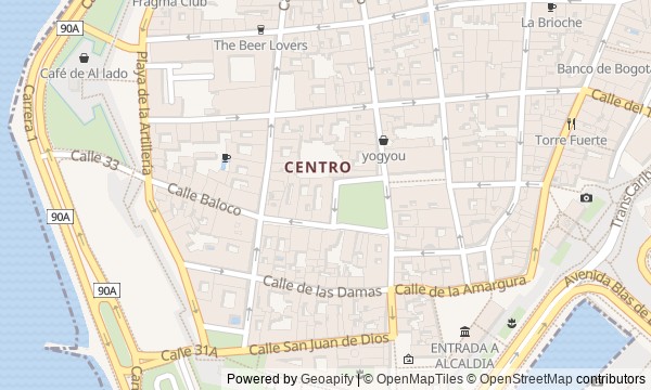 Walk map: Cartagena's Old Port: Gates, Squares, and Bastions