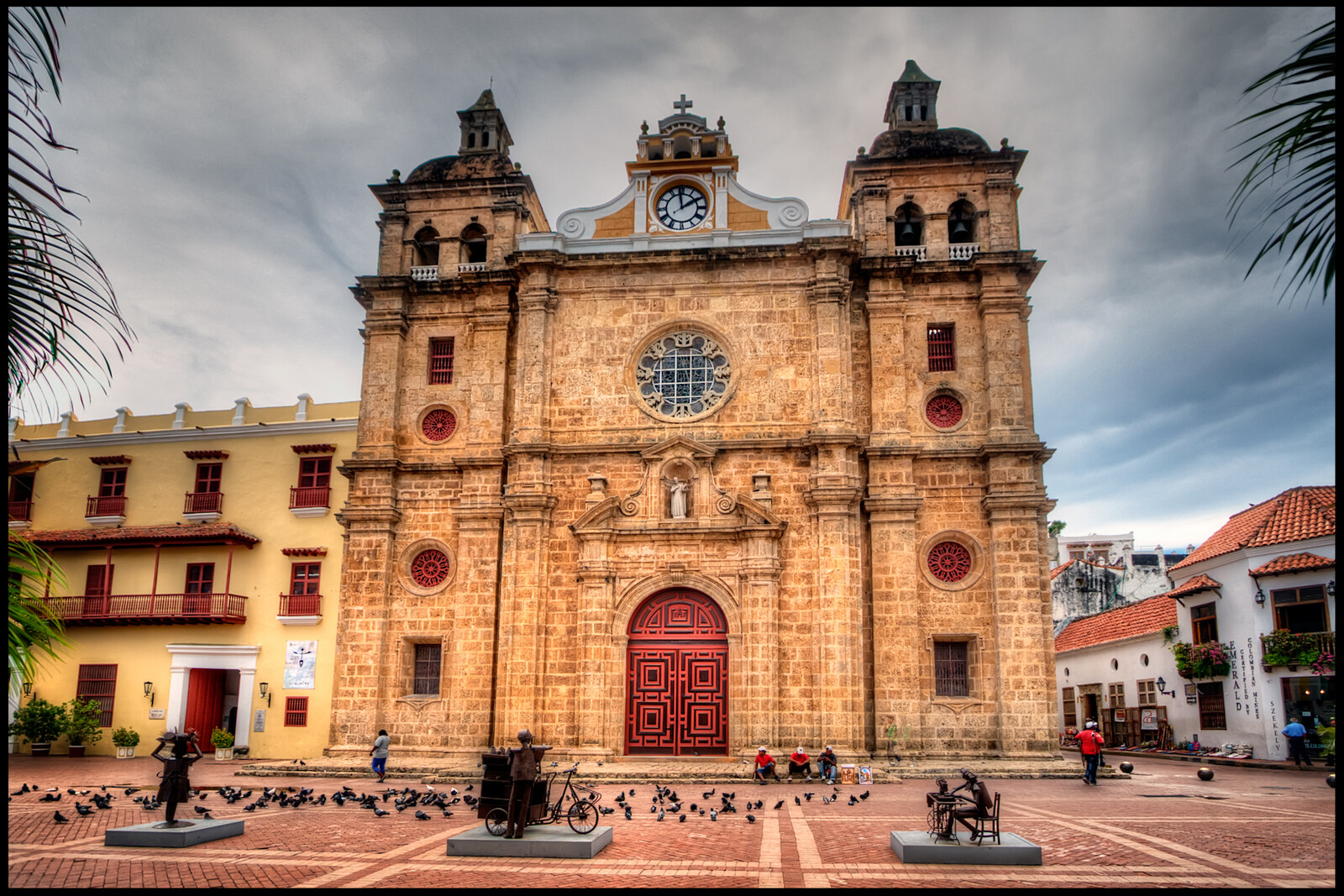 Church of San Pedro Claver and the square of the church quarter.