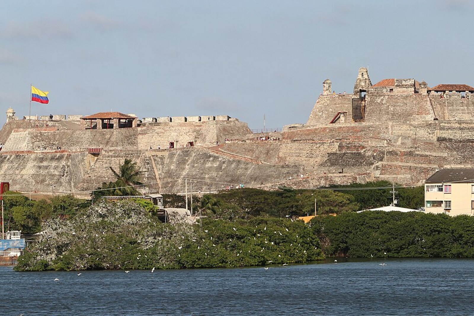 Castillo San Felipe de Barajas fortress walls in Cartagena.