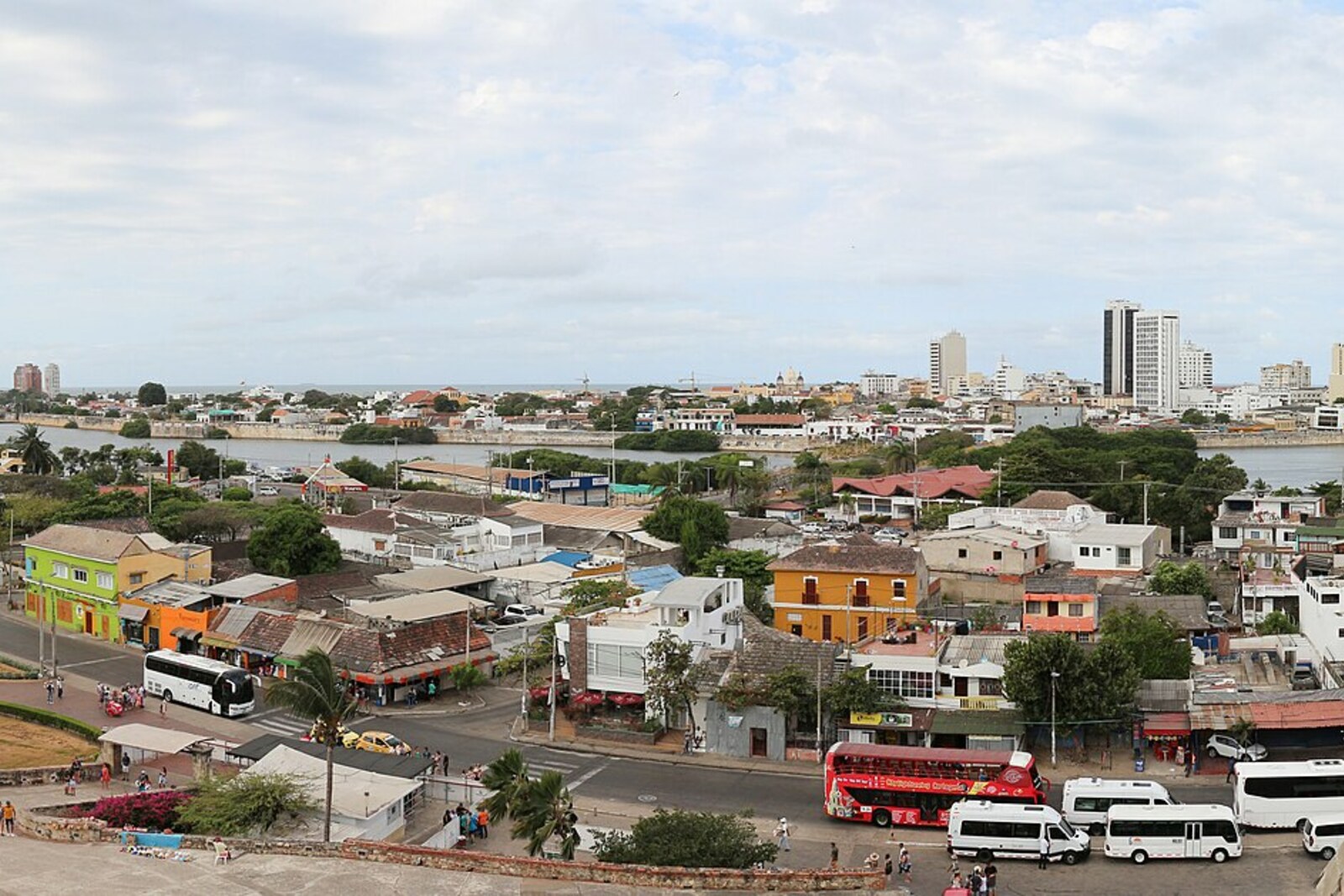 View over Cartagena from San Felipe de Barajas.