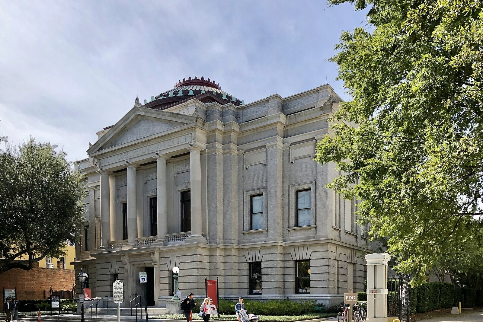 Facade of the Gibbes Museum of Art on Meeting Street.