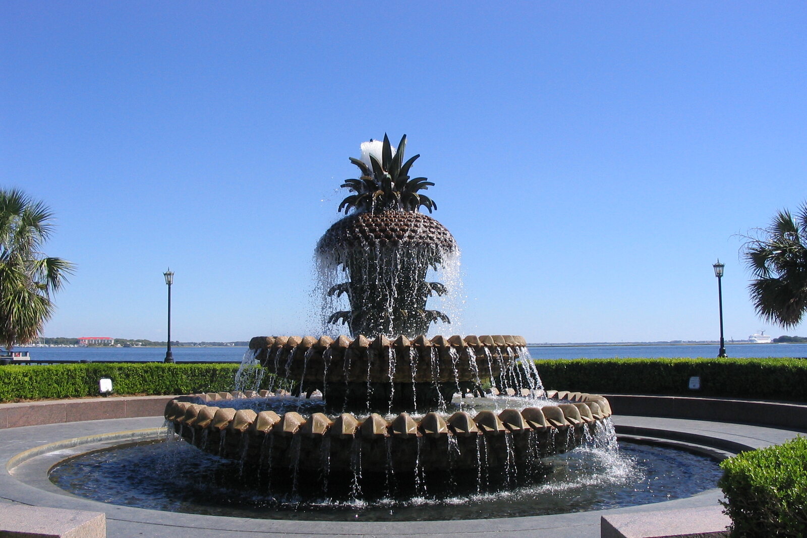 Pineapple Fountain in Charleston's Joseph P. Riley Jr. Waterfront Park.