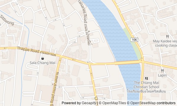 Walk map: Commercial Chiang Mai along the Ping River