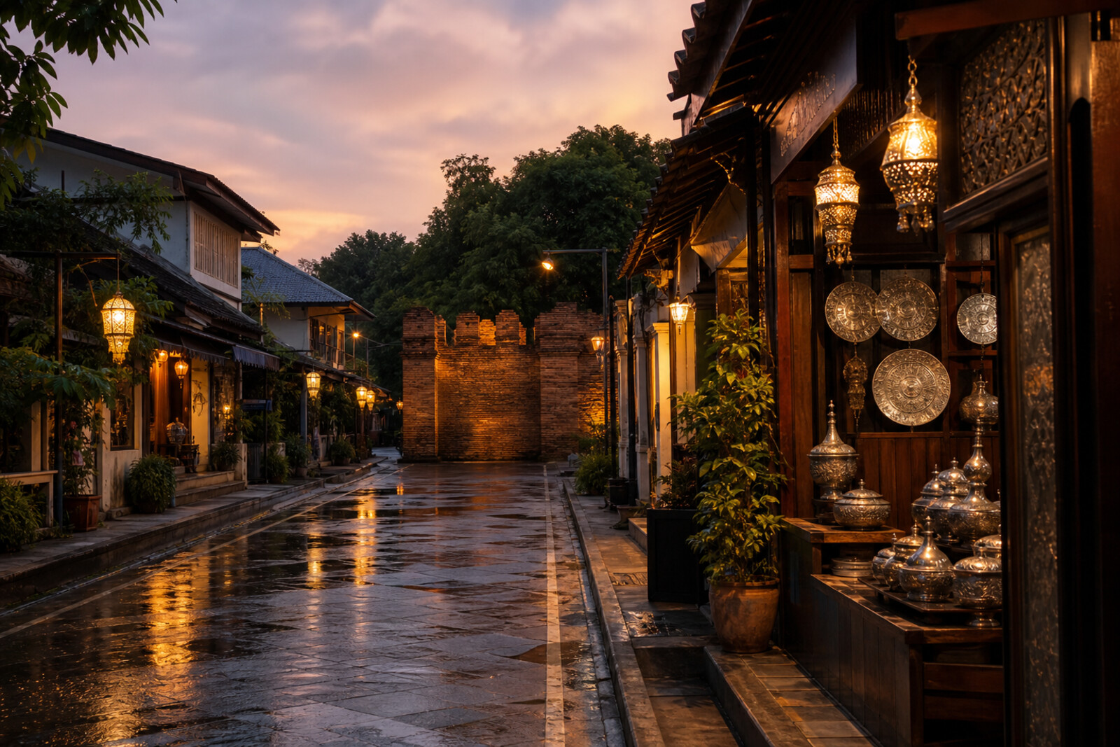 Generated cover image for a route through the Wua Lai neighborhood.