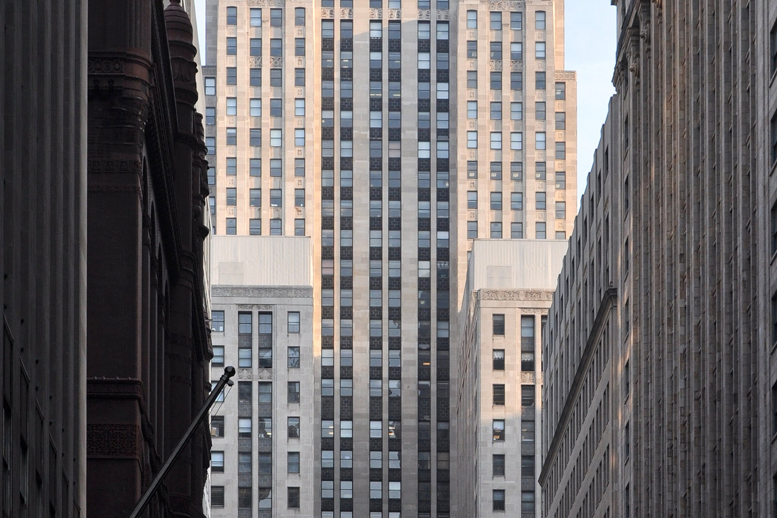 Chicago Board of Trade Building at the southern end of LaSalle Street.