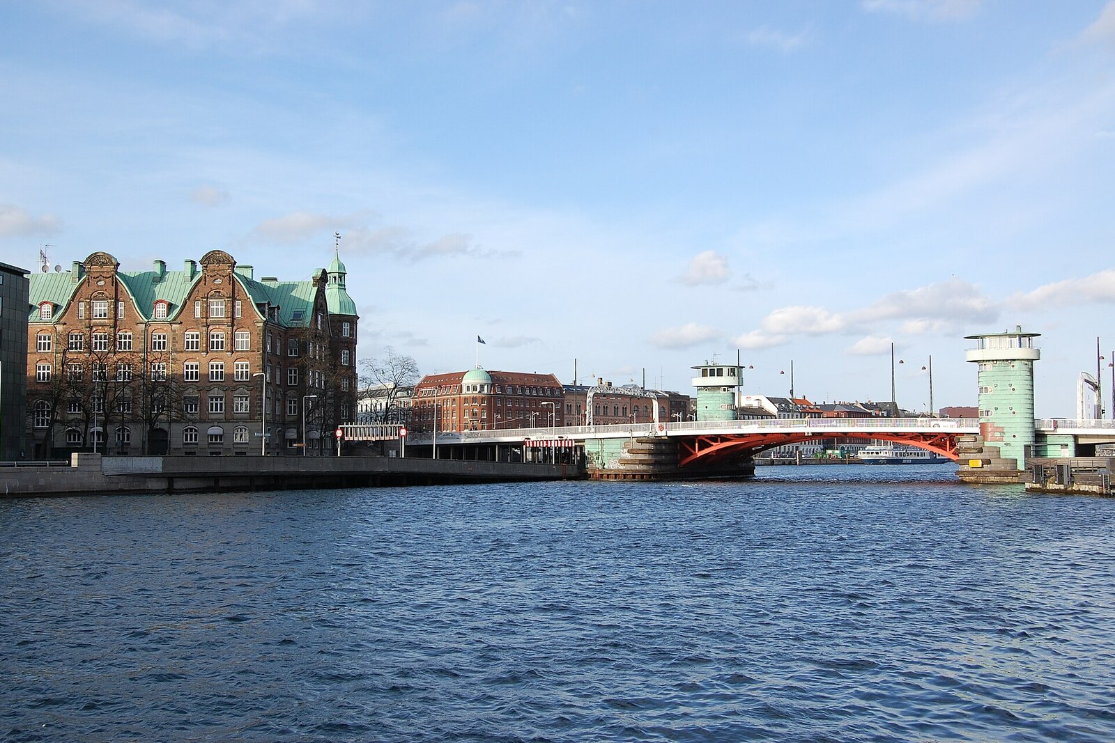 Knippelsbro bridge with towers and a roadway.