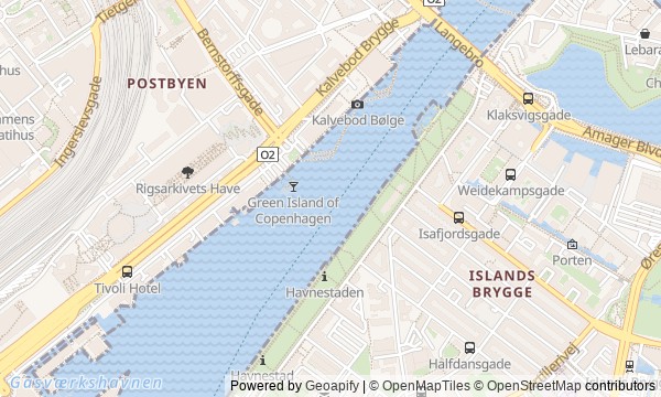 Walk map: Bridges and Architecture of Copenhagen Harbour