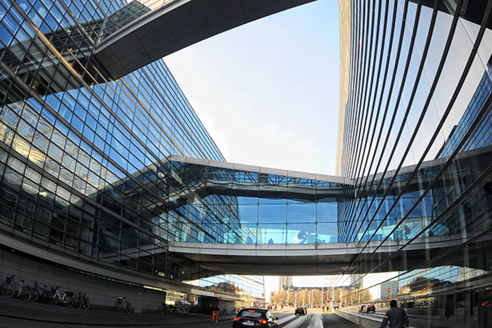 The Black Diamond, the Royal Danish Library's glossy black building with a glass slit, reflecting the sky and water