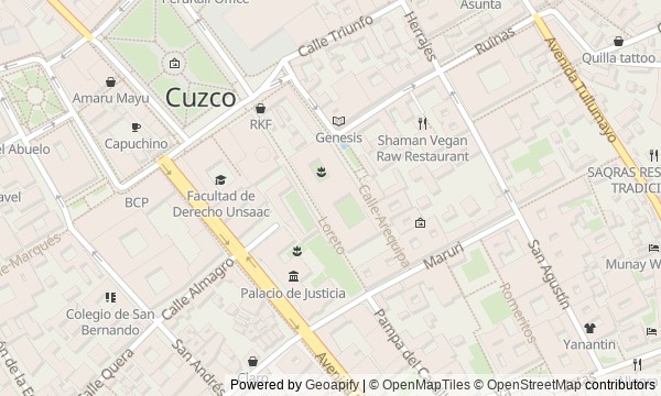 Walk map: Central Cusco: from Plaza de Armas to Hatun Rumiyoc