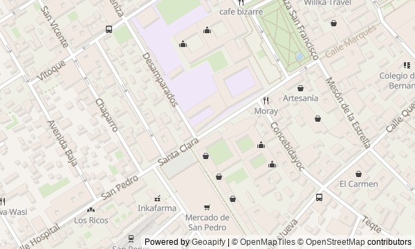 Walk map: From Plaza San Francisco to San Pedro: market, monasteries, and urban disputes