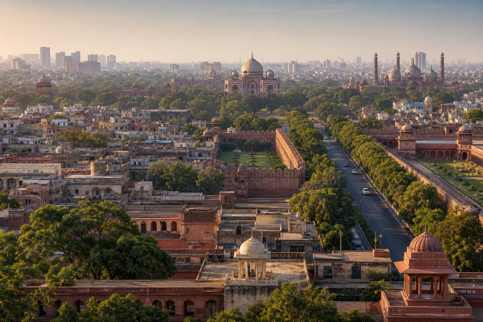 Generated editorial hero image for the city of Delhi
